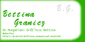 bettina granicz business card